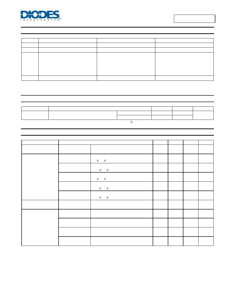 Recommended operating conditions, Electrical characteristics | Diodes AP1117/AP1117I User Manual | Page 3 / 13