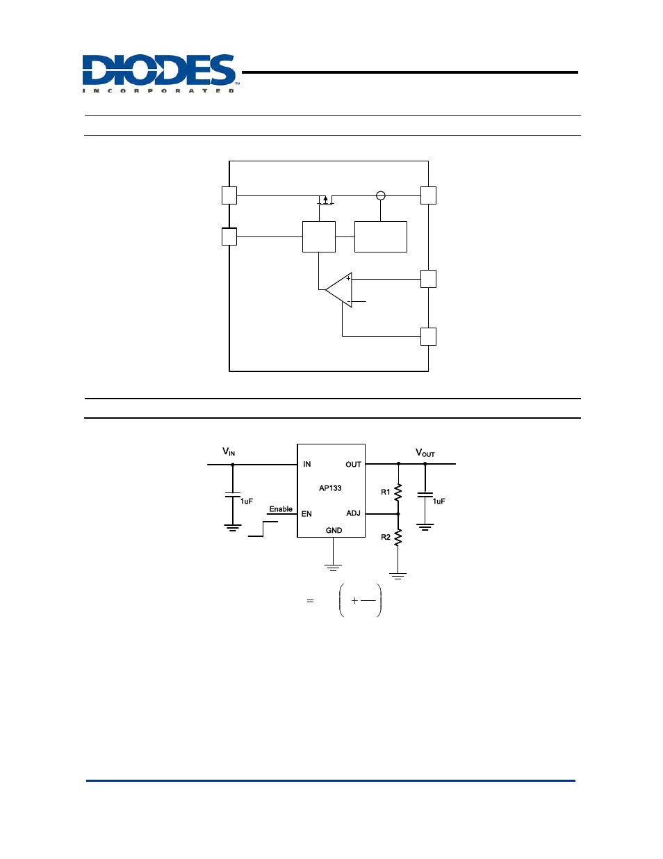Ap133, Functional block diagram, Typical application circuit | 1r r v v | Diodes AP133 User Manual | Page 3 / 15