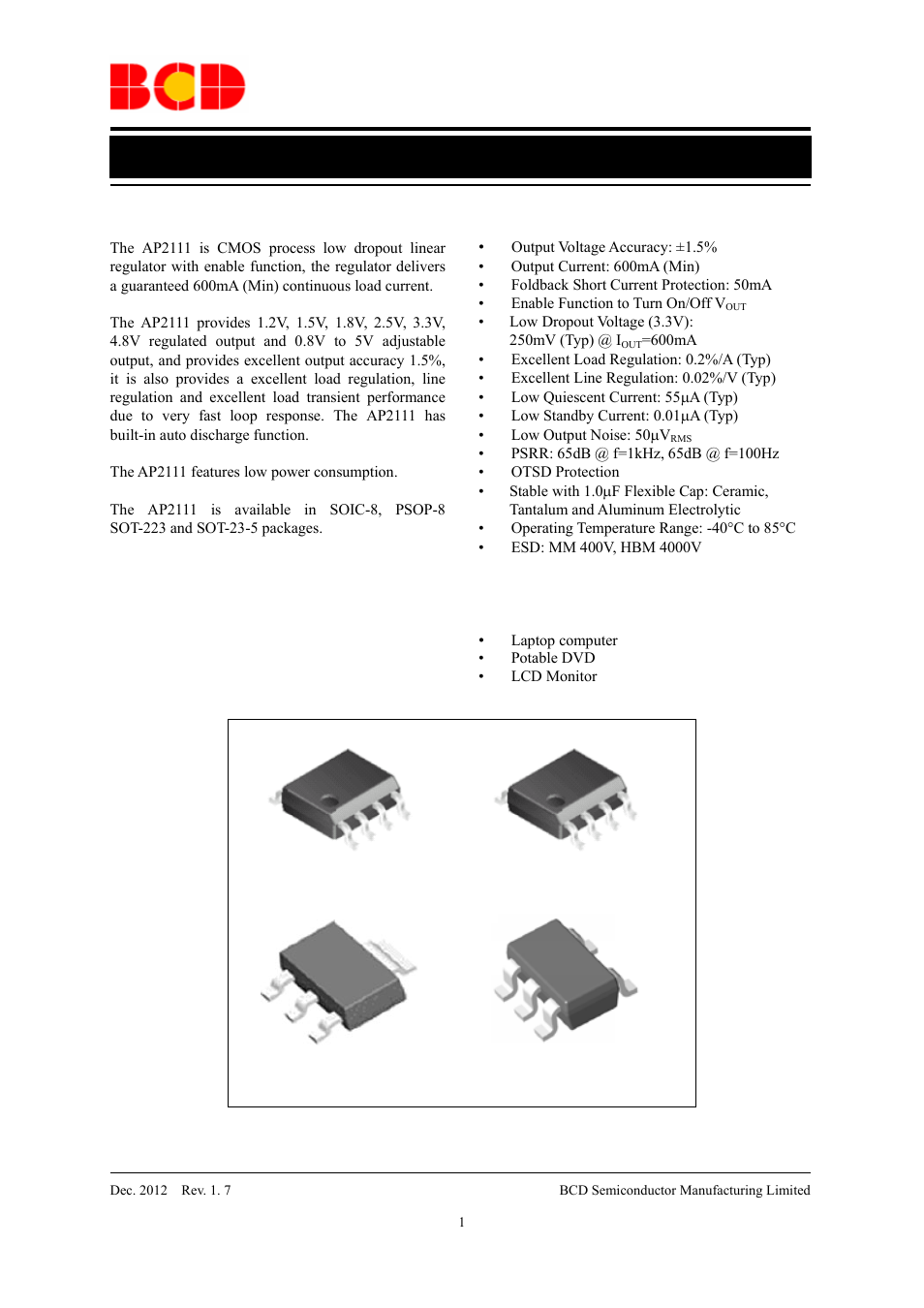 Diodes AP2111 User Manual | 24 pages