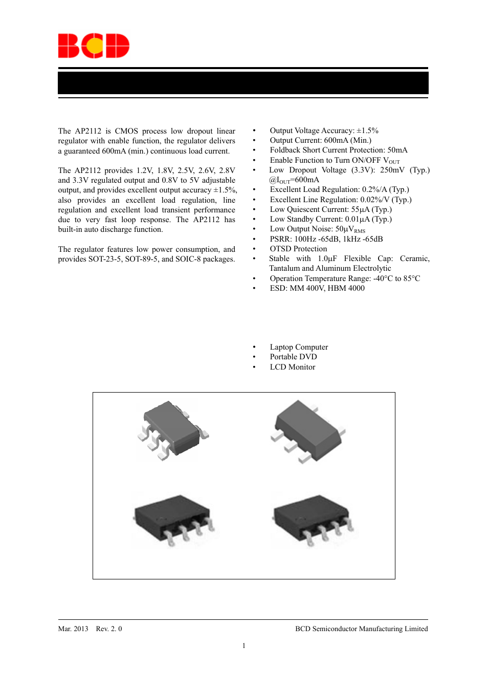Diodes AP2112 User Manual | 21 pages