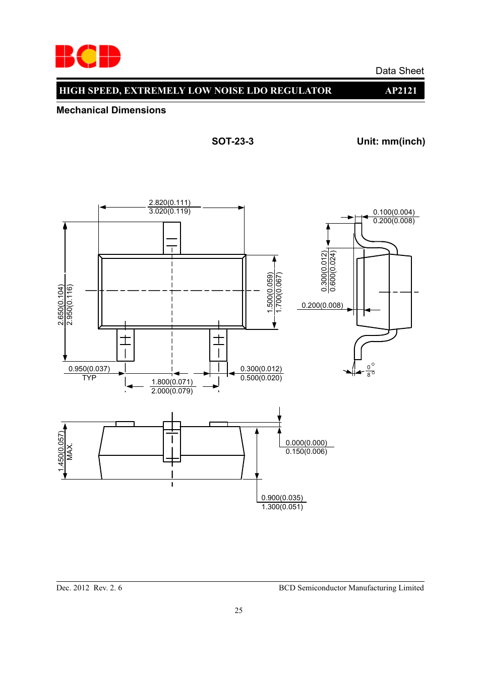 Diodes AP2121 User Manual | Page 25 / 29