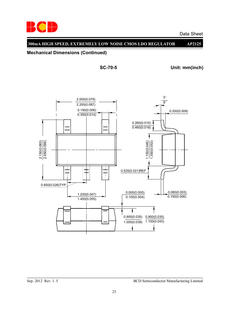 Diodes AP2125 User Manual | Page 25 / 27