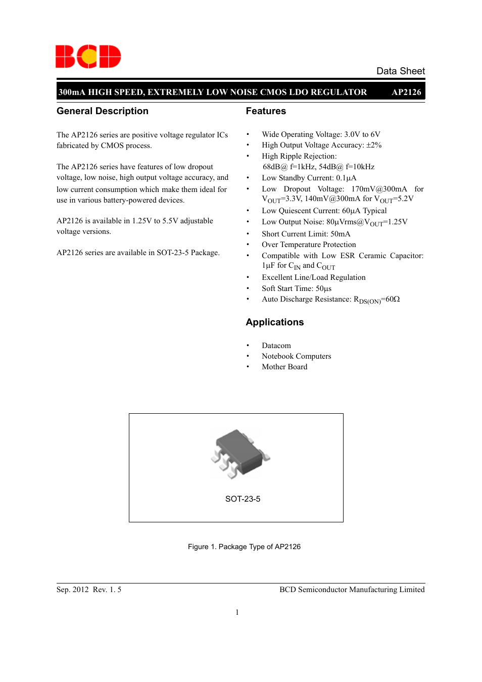 Diodes AP2126 User Manual | 12 pages