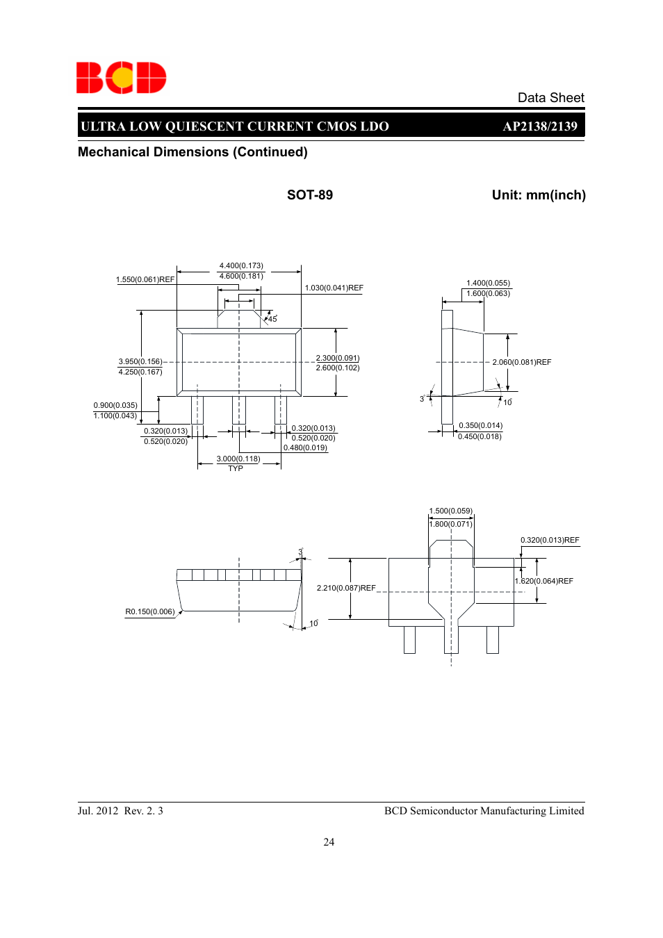 Diodes AP2138/2139 User Manual | Page 24 / 25