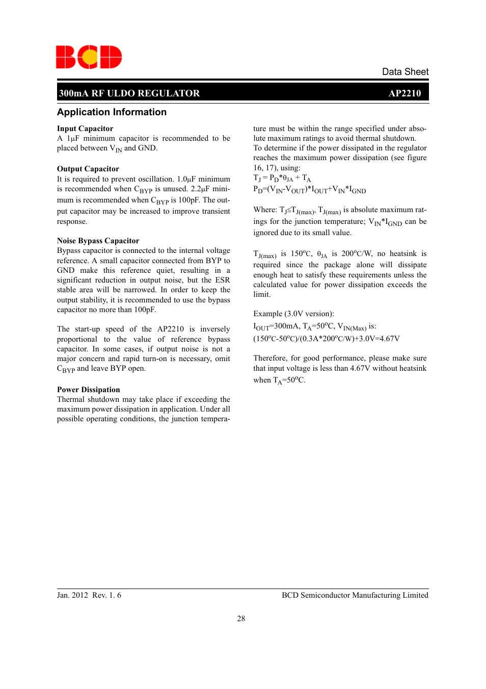 Application information | Diodes AP2210 User Manual | Page 28 / 31