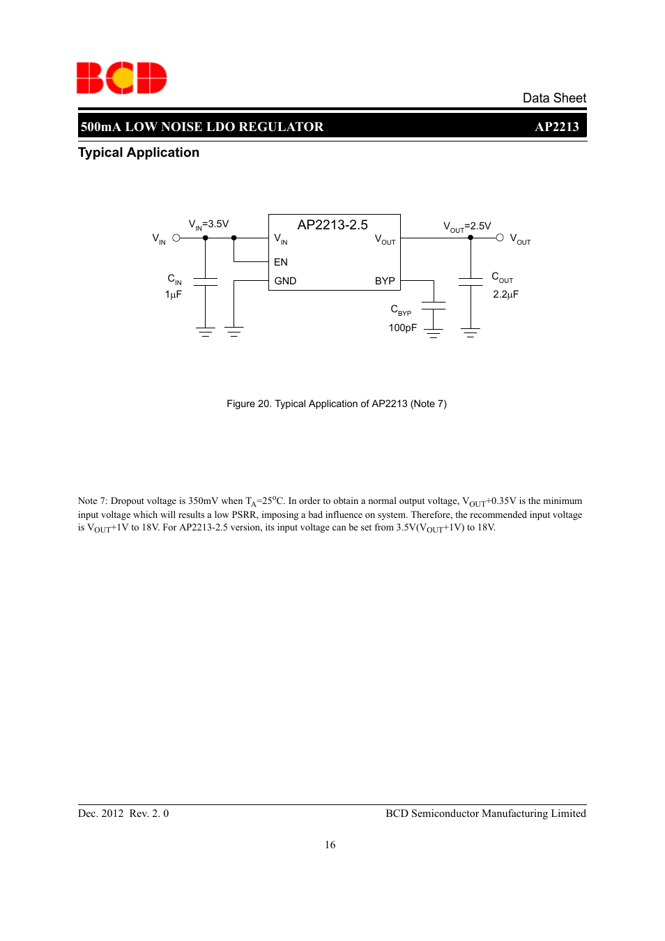 Typical application | Diodes AP2213 User Manual | Page 16 / 22