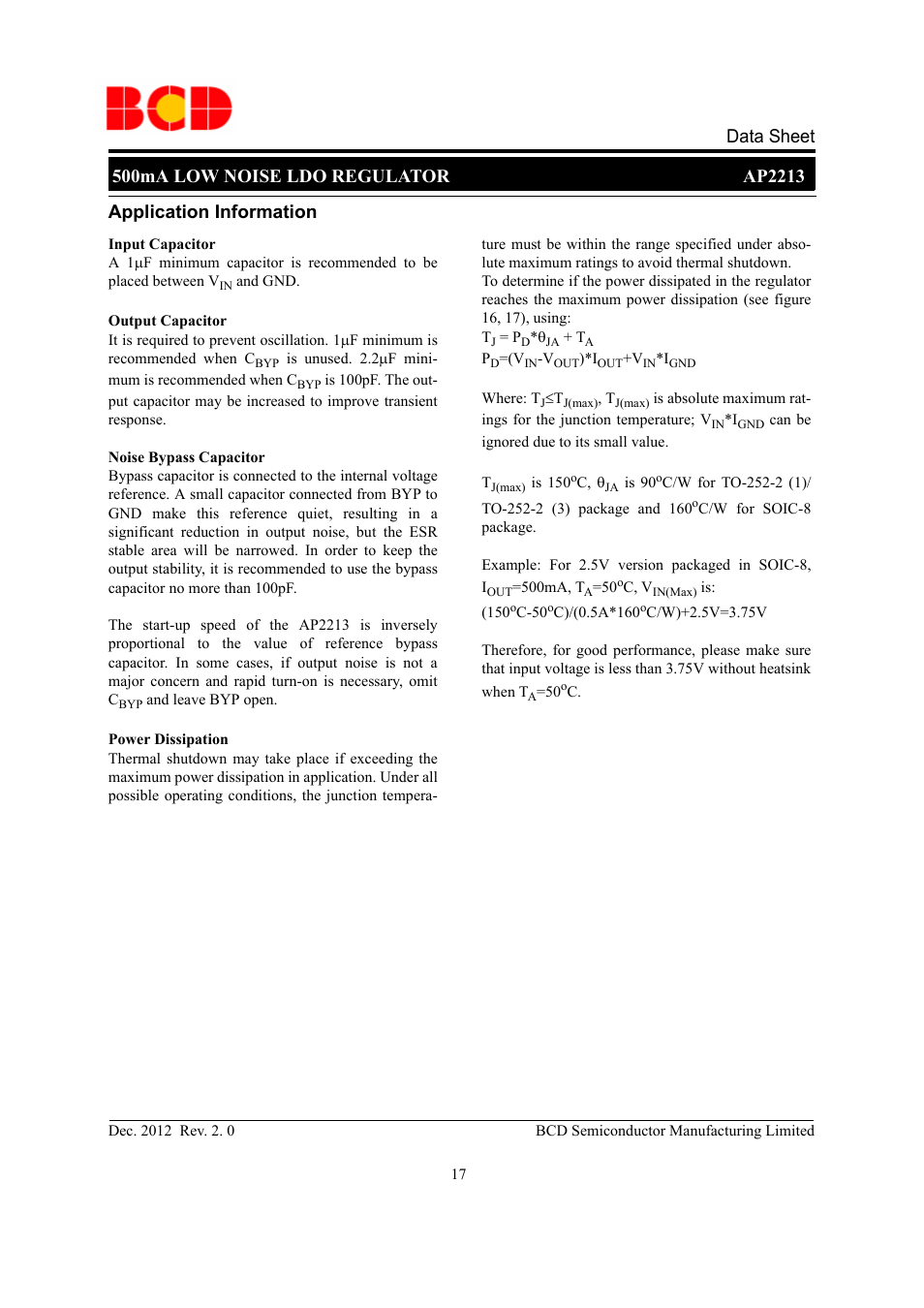 Application information | Diodes AP2213 User Manual | Page 17 / 22
