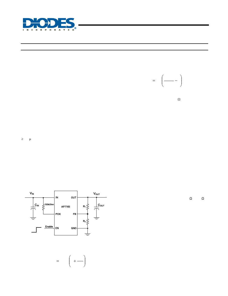 Ap7165, 600ma low dropout regulator with pok, R1 v v | 1 v v r r | Diodes AP7165 User Manual | Page 9 / 15