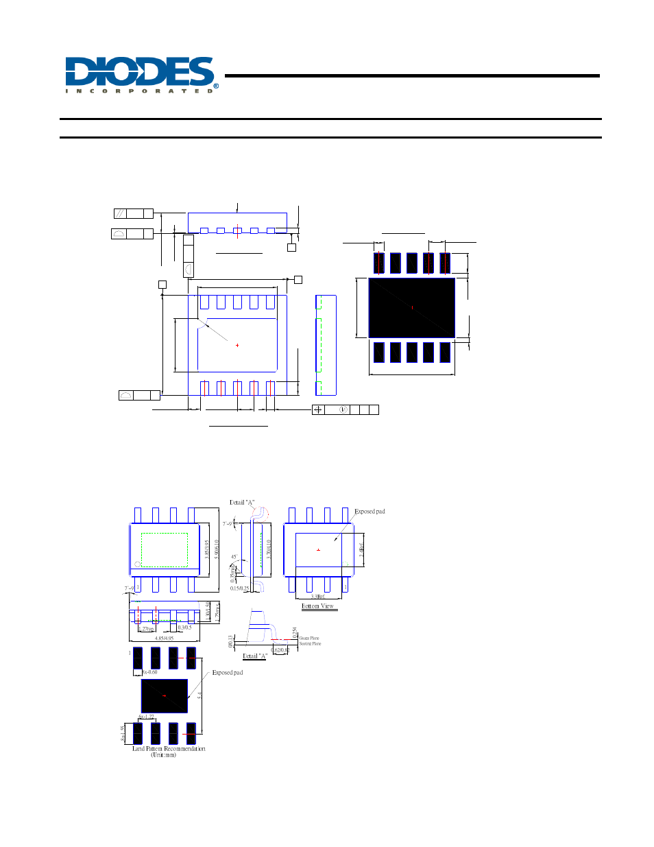 Ap7167, 2a low dropout regulator with pok, Package outline dimensions | Continued), Top view, 2) package type: sop-8l-ep | Diodes AP7167 User Manual | Page 12 / 14