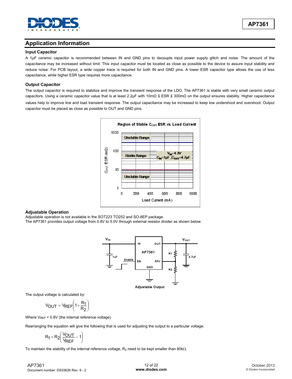 Ap7361, Application information | Diodes AP7361 User Manual | Page 12 / 22