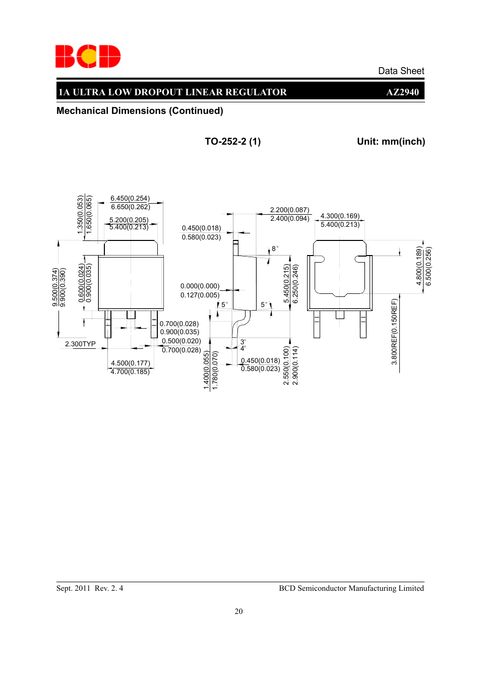 Diodes AZ2940 User Manual | Page 20 / 22