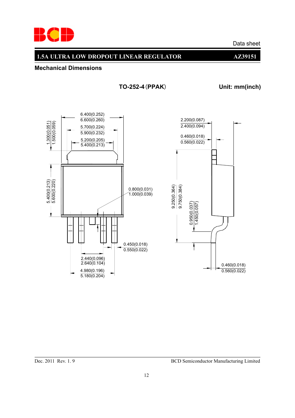 Diodes AZ39151 User Manual | Page 12 / 14