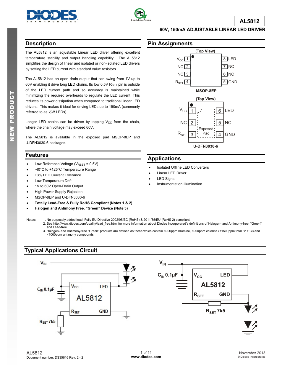 Diodes AL5812 User Manual | 11 pages