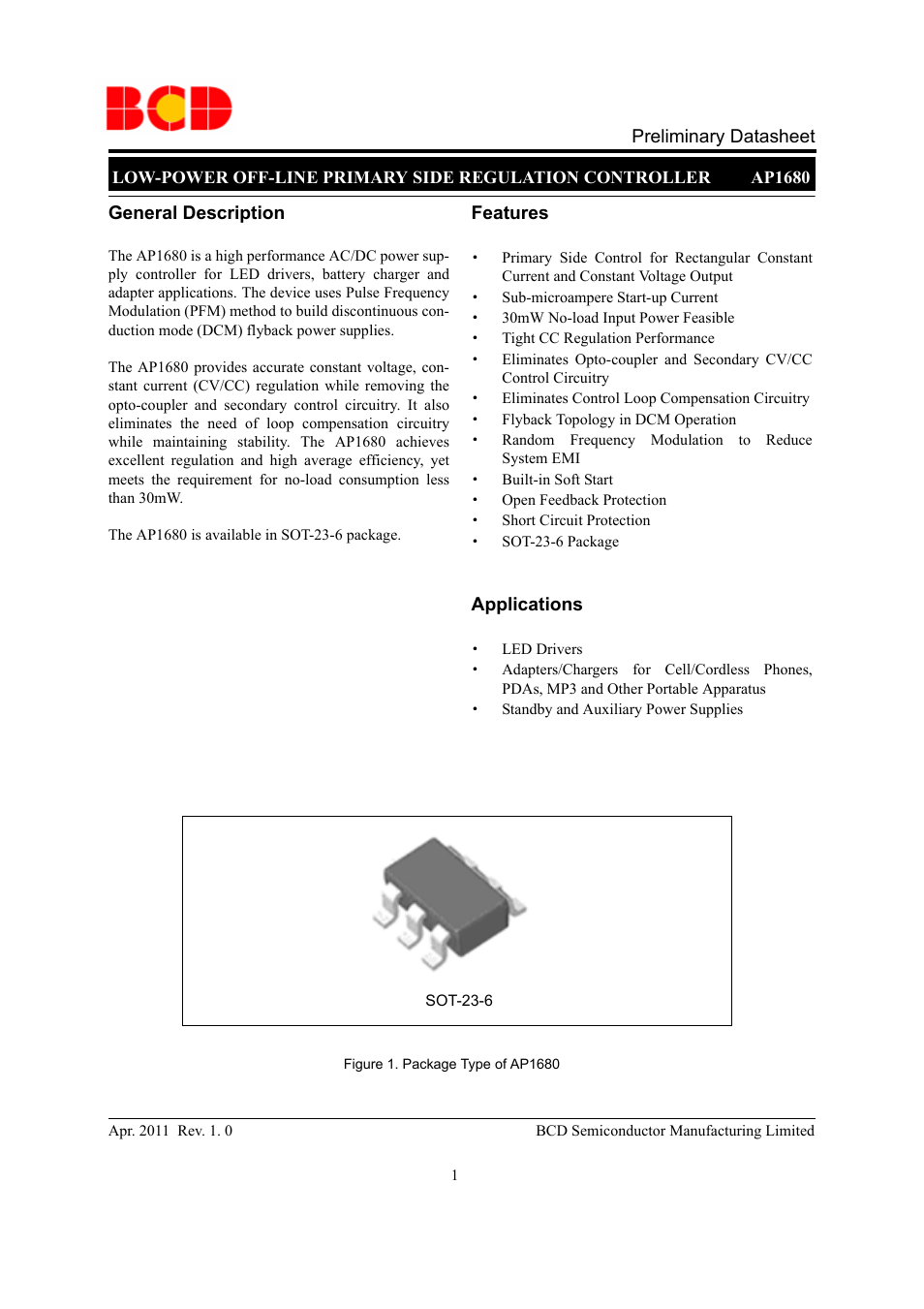 Diodes AP1680 User Manual | 9 pages