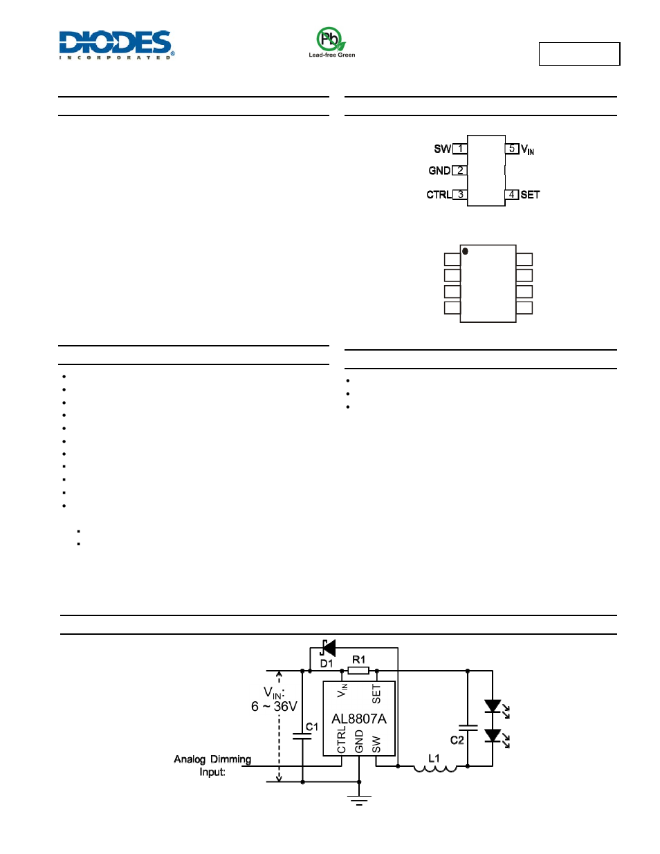 Diodes AL8807A User Manual | 20 pages