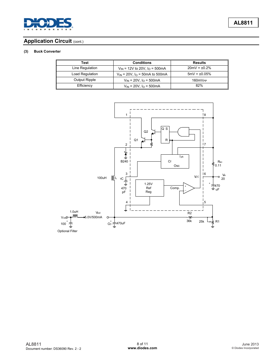 Application circuit, Al8811 | Diodes AL8811 User Manual | Page 8 / 11