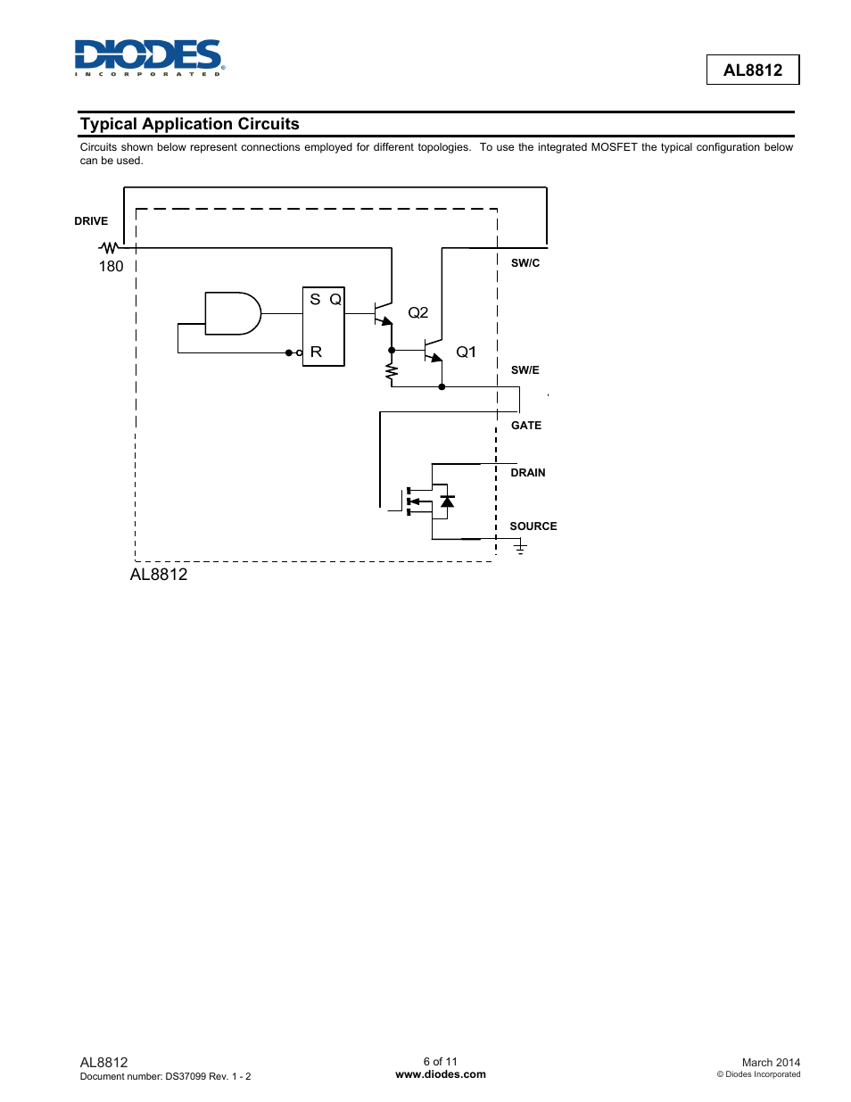 Al8812 typical application circuits, Al8812 | Diodes AL8812 User Manual | Page 6 / 11