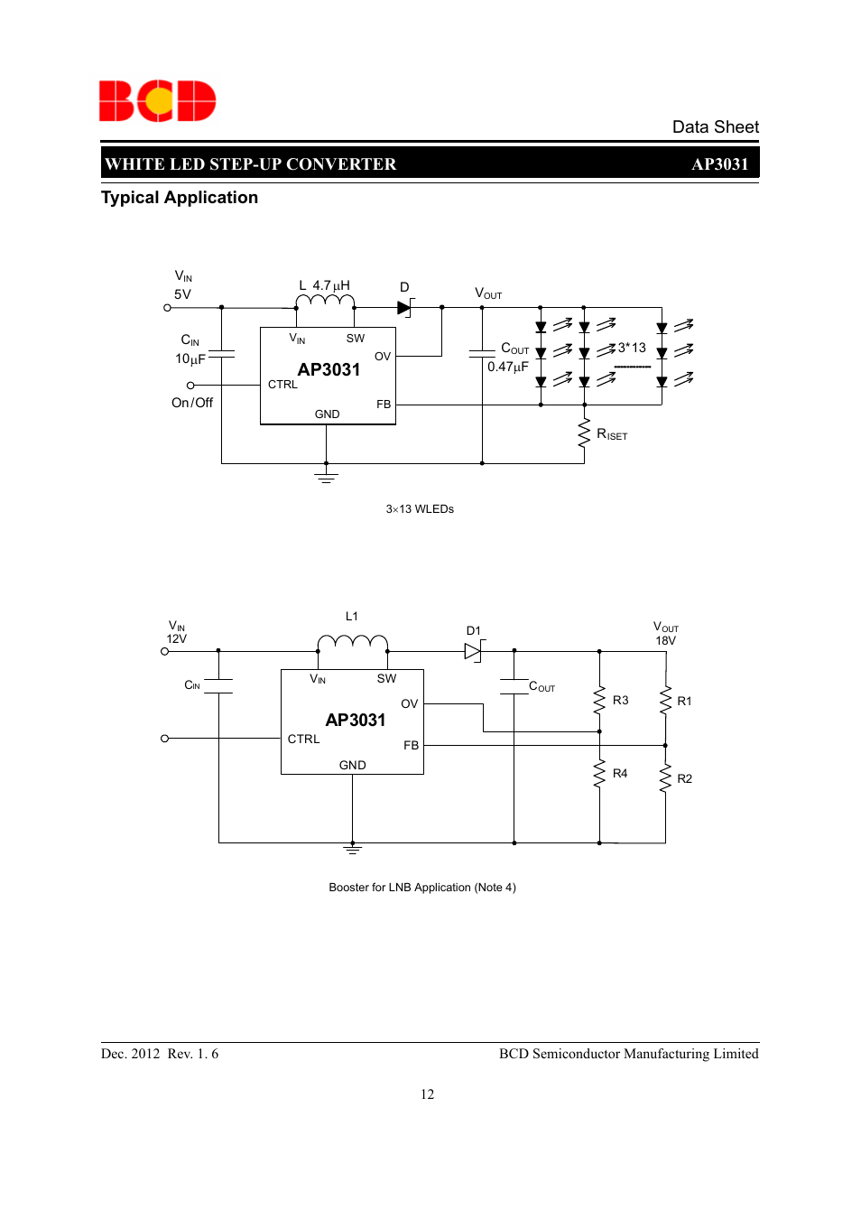 Data sheet, Ap3031 | Diodes AP3031 User Manual | Page 12 / 17