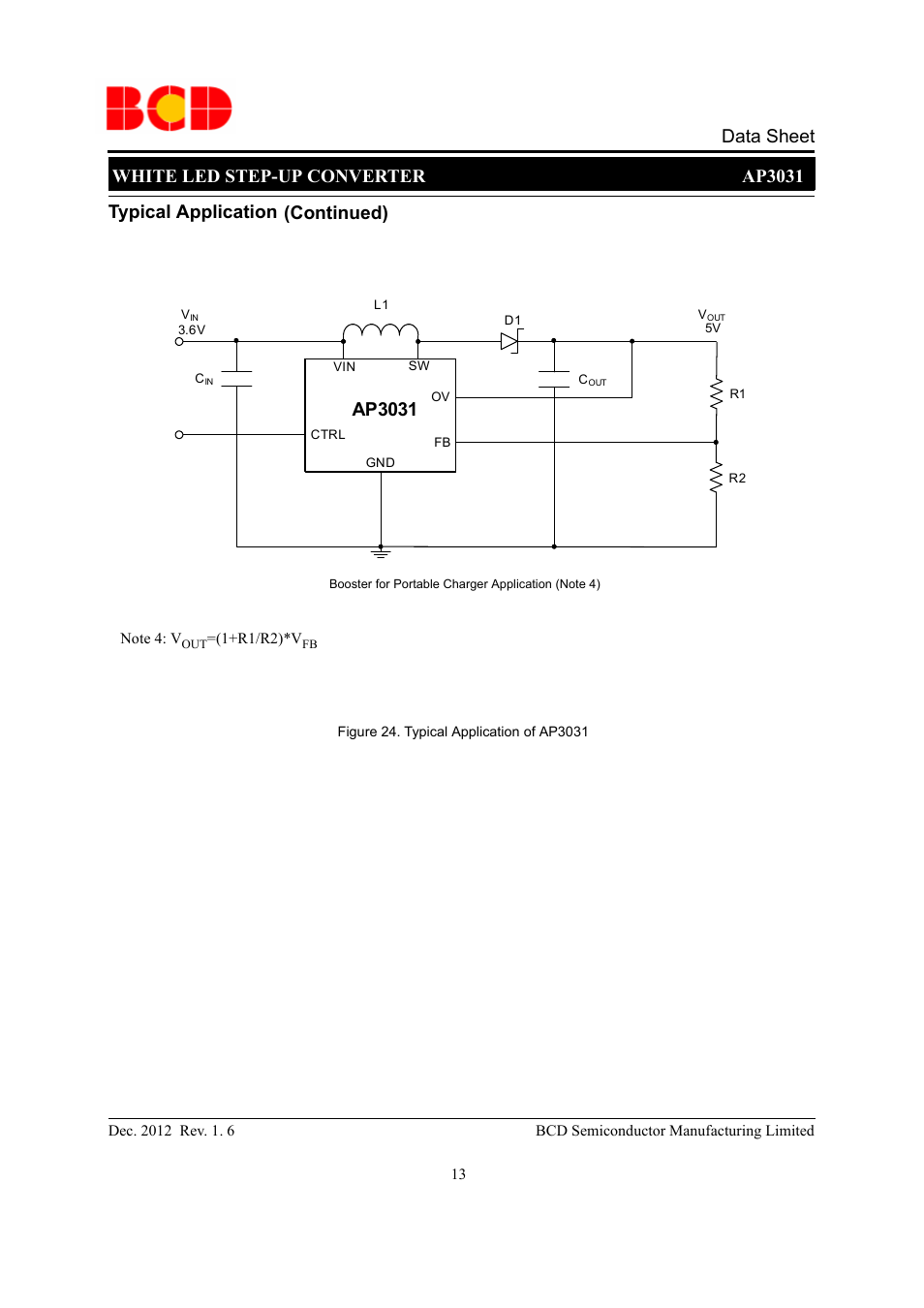 Data sheet, Ap3031 | Diodes AP3031 User Manual | Page 13 / 17