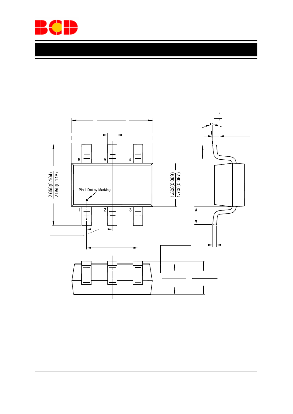 Preliminary datasheet, White led step-up converter ap3036/a, Mechanical dimensions sot-23-6 unit: mm(inch) | Diodes AP3036/A User Manual | Page 12 / 14