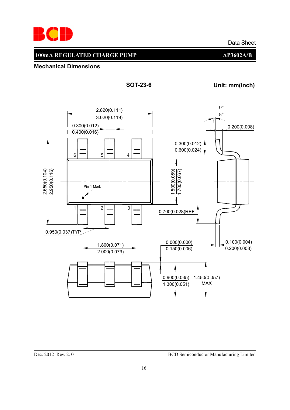 Diodes AP3602A/B User Manual | Page 16 / 17