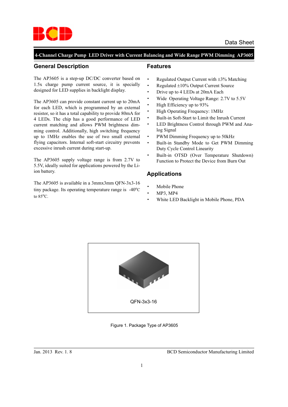 Diodes AP3605 User Manual | 13 pages