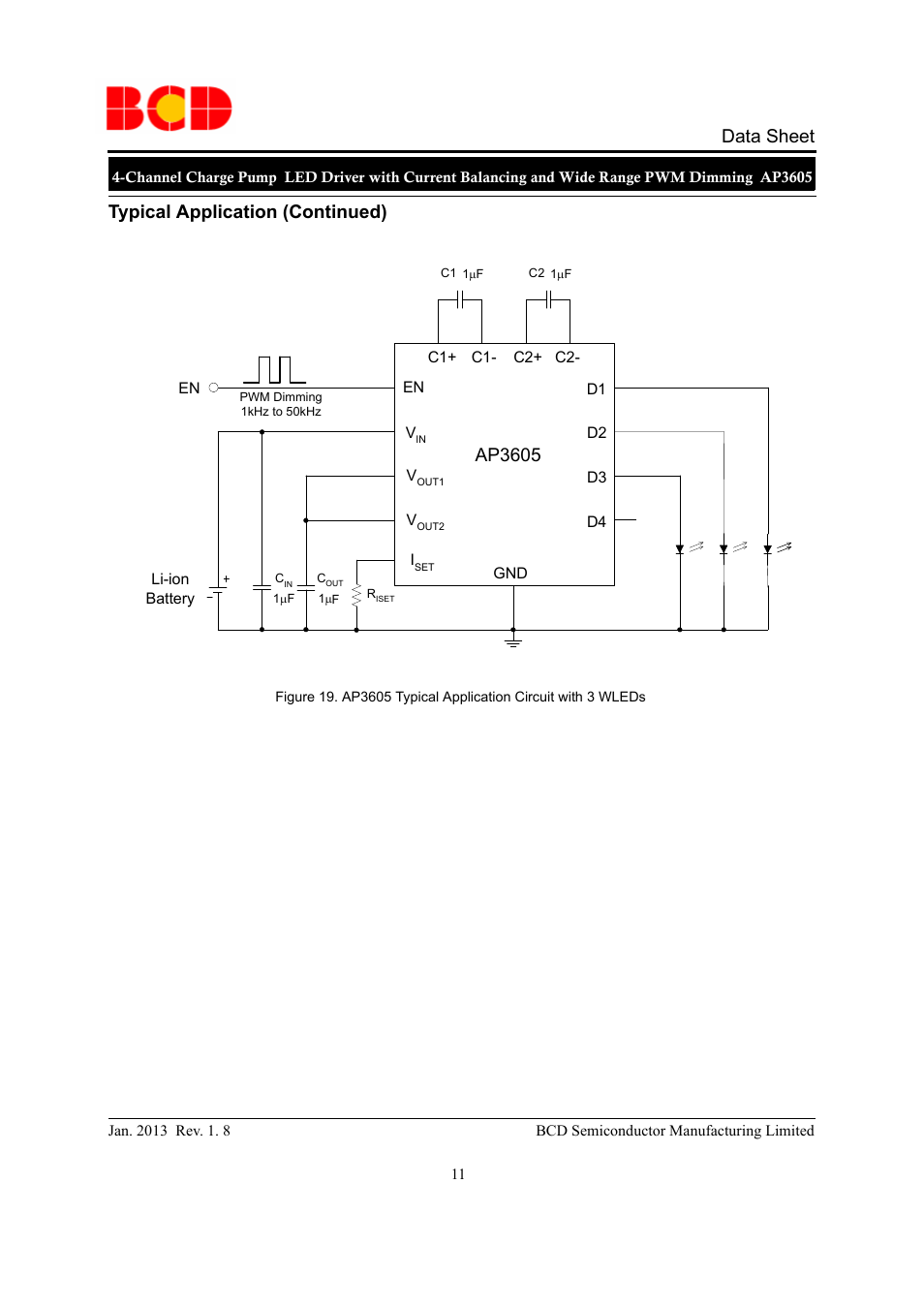 Data sheet typical application (continued), Ap360 5 | Diodes AP3605 User Manual | Page 11 / 13