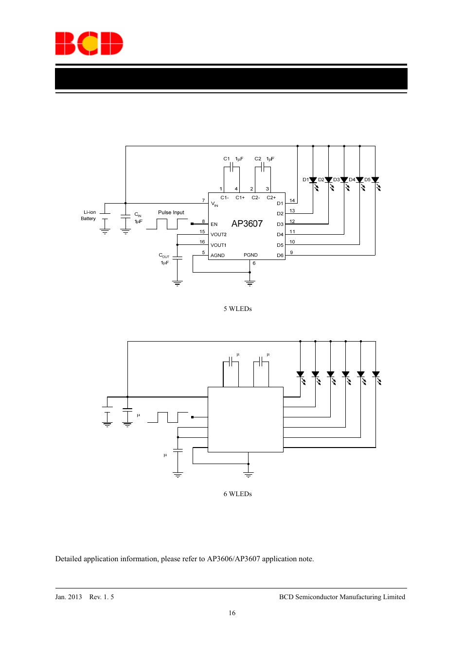 Data sheet, Typical application (continued), Ap3607 | Diodes AP3606/AP3607 User Manual | Page 16 / 18