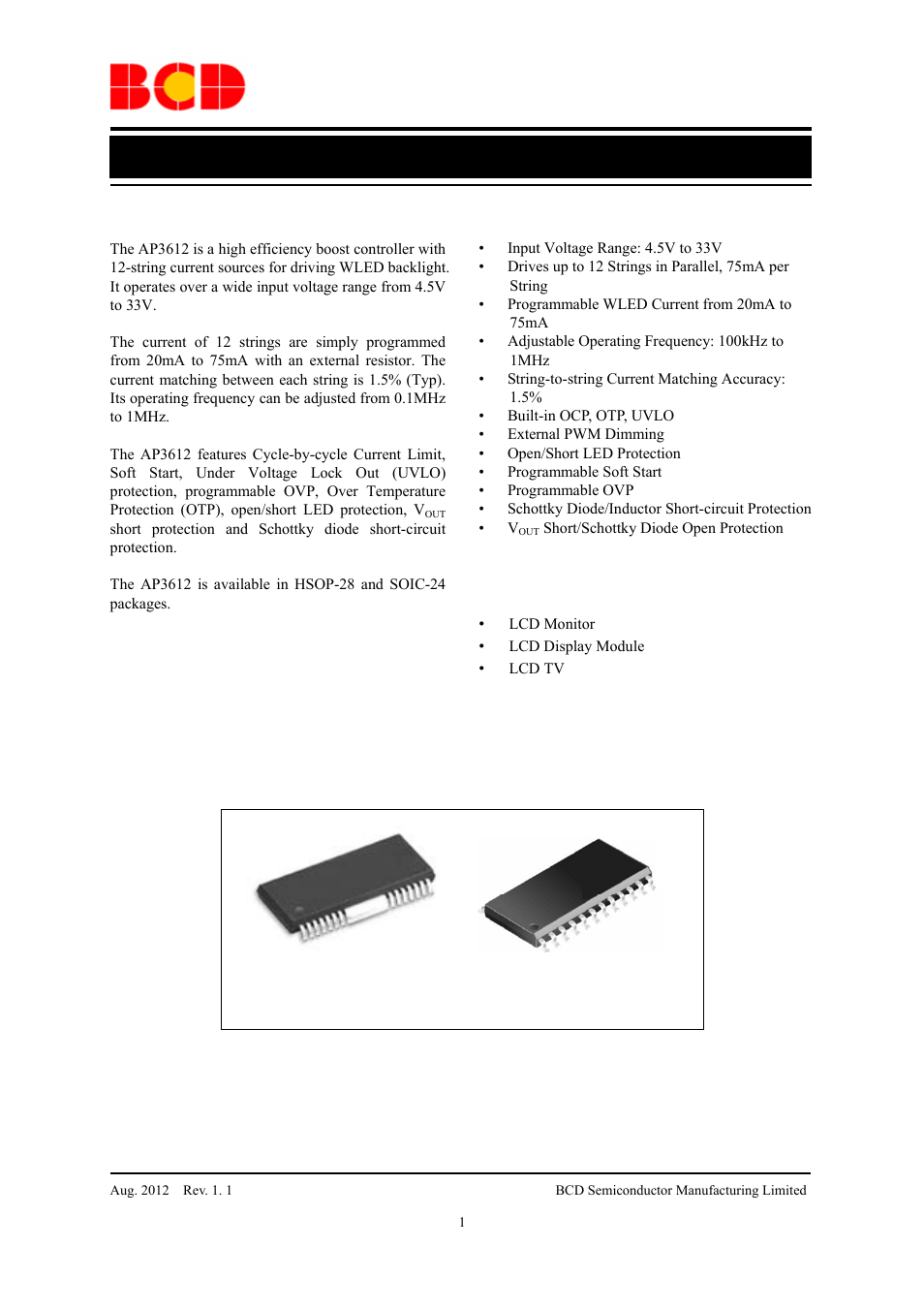 Diodes AP3612 User Manual | 18 pages