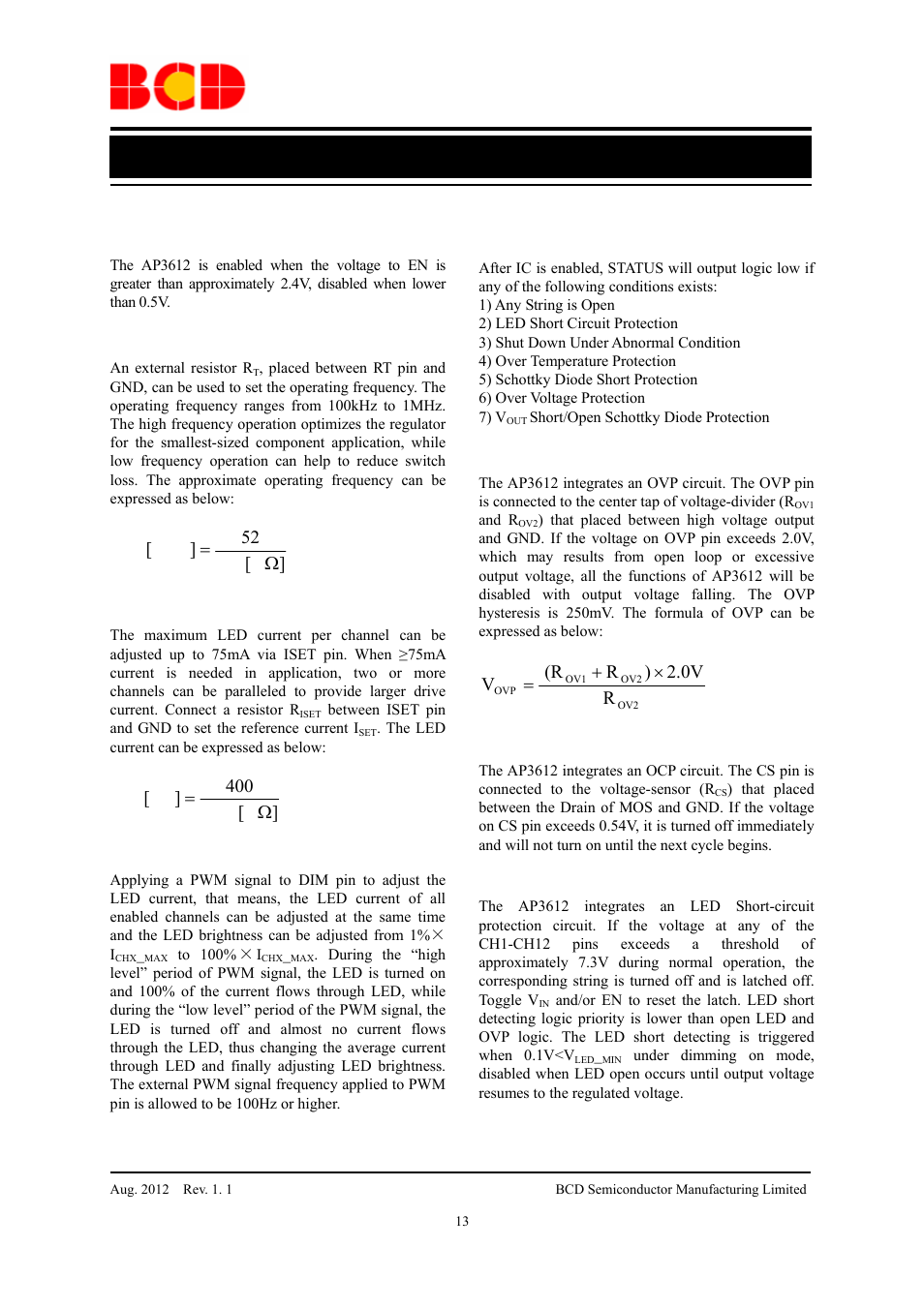 Preliminary datasheet, Application information | Diodes AP3612 User Manual | Page 13 / 18