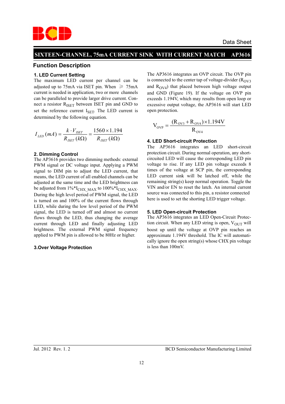 Diodes AP3616 User Manual | Page 12 / 16