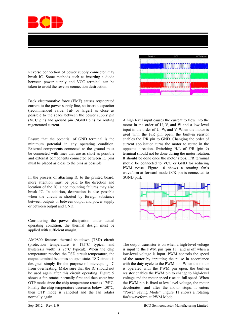 Data sheet, Application information | Diodes AM9800 User Manual | Page 8 / 11