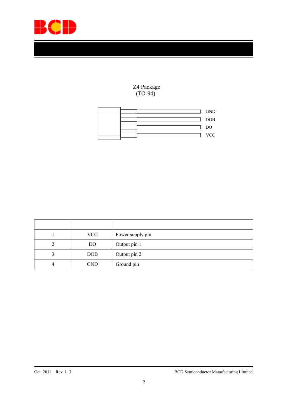 Data sheet, Pin configuration, Pin description | Diodes AH9279 User Manual | Page 2 / 12