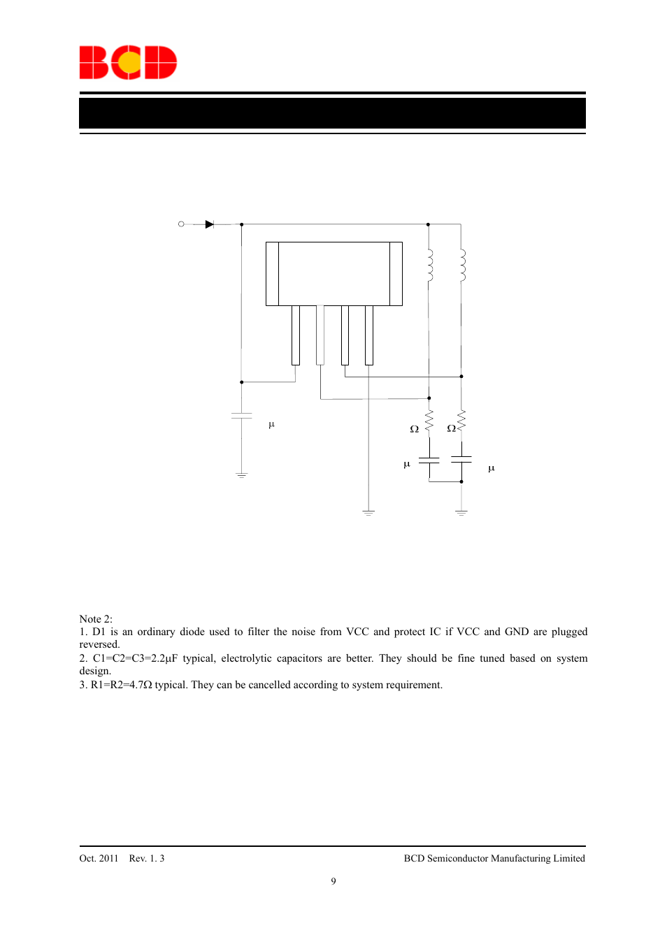 Data sheet, Typical application | Diodes AH9279 User Manual | Page 9 / 12