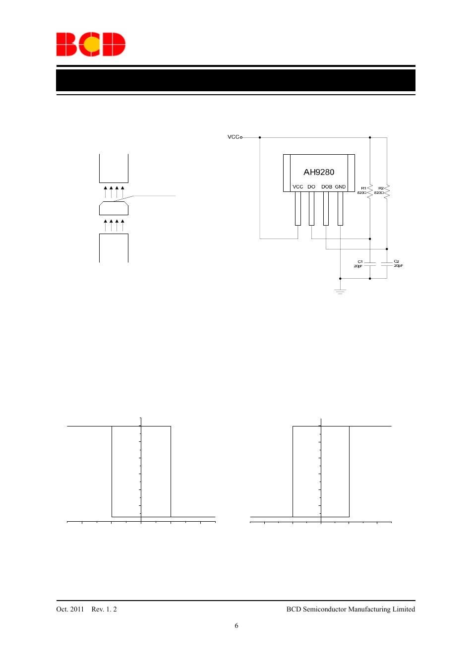 Data sheet, Test circuit | Diodes AH9280 User Manual | Page 6 / 12