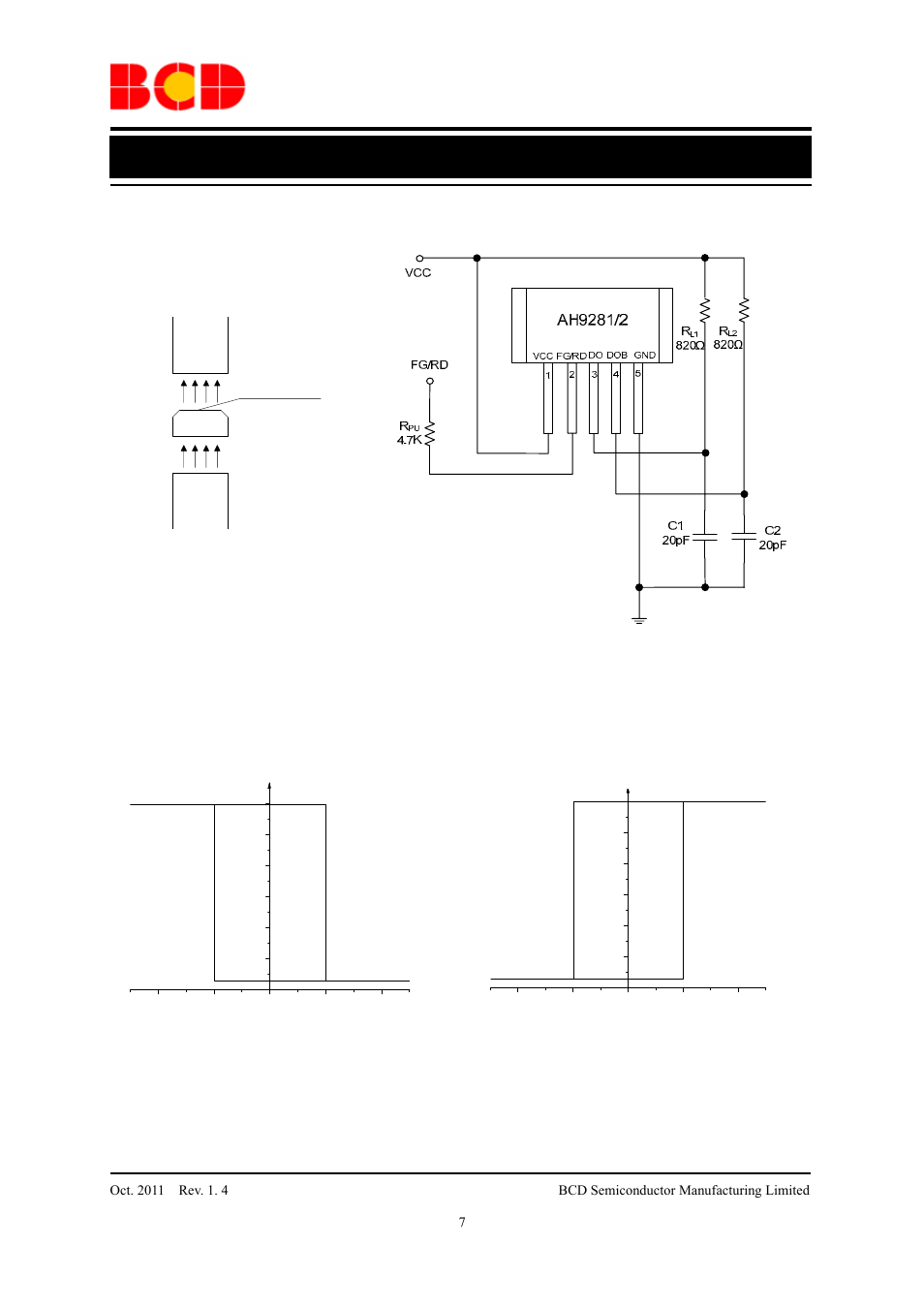 Data sheet, Test circuit | Diodes AH9281_82 User Manual | Page 7 / 16