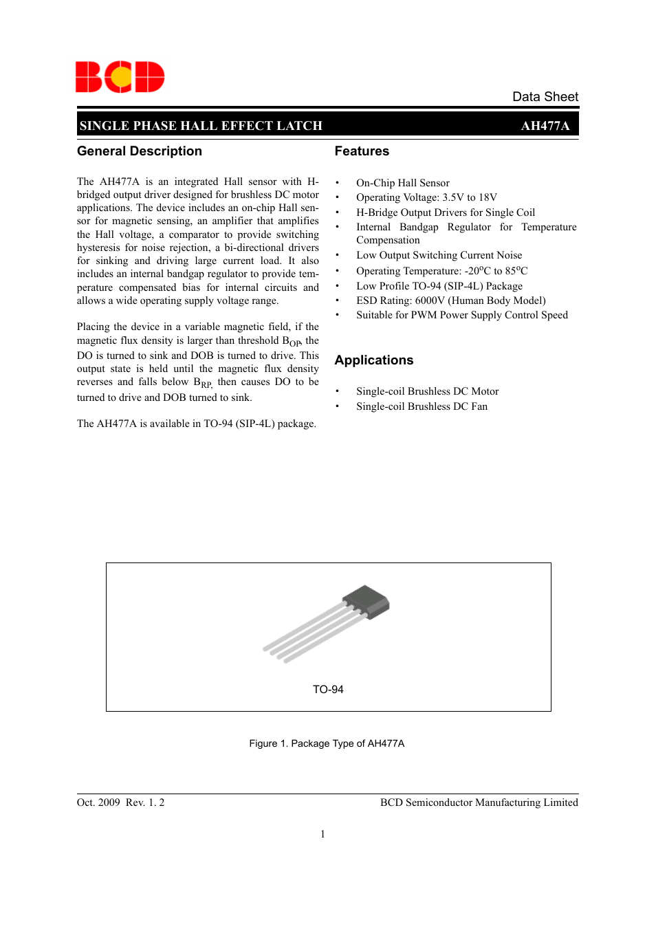Diodes AH477A User Manual | 10 pages
