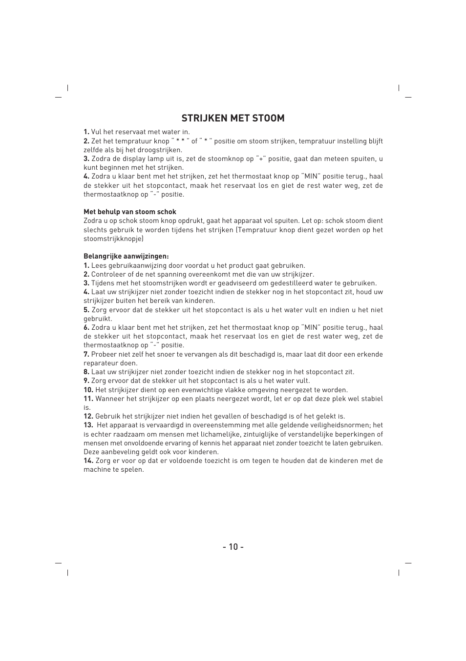 Strijken met stoom | SINBO SSI 2851 User Manual | Page 11 / 24