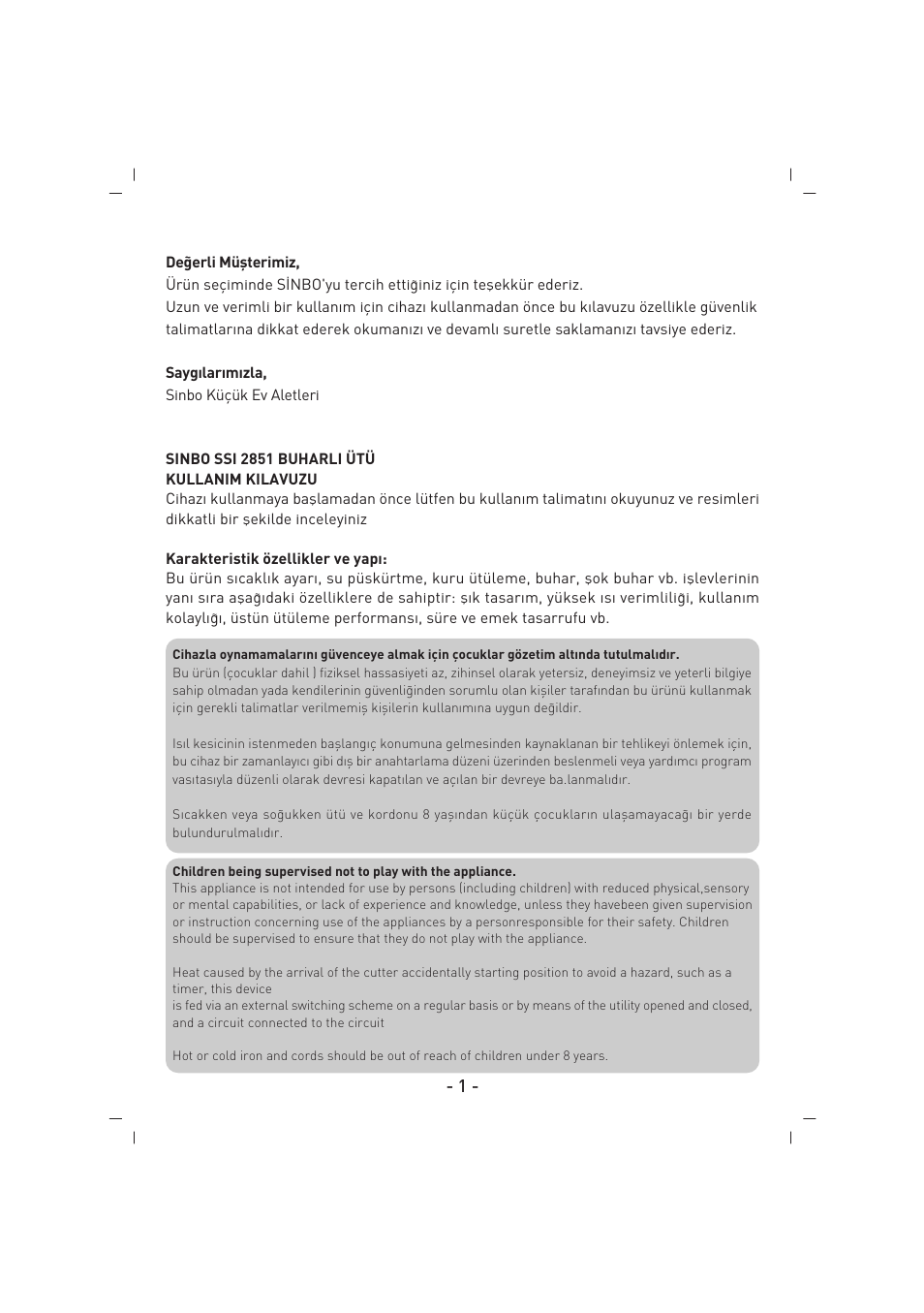 SINBO SSI 2851 User Manual | Page 2 / 24