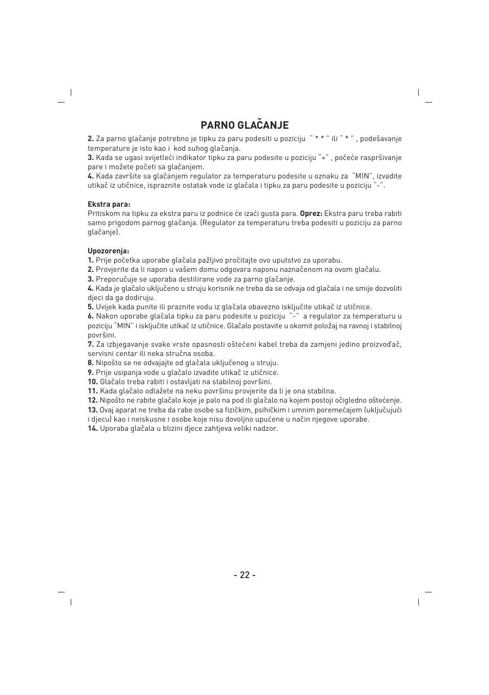 Parno glaˇcanje | SINBO SSI 2851 User Manual | Page 23 / 24