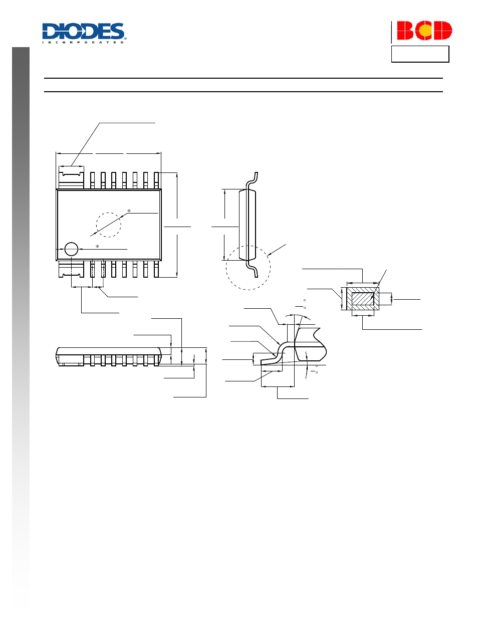 Package outline dimensions, Am4961a, A product line of diodes incorporated | Diodes AM4961A User Manual | Page 14 / 17