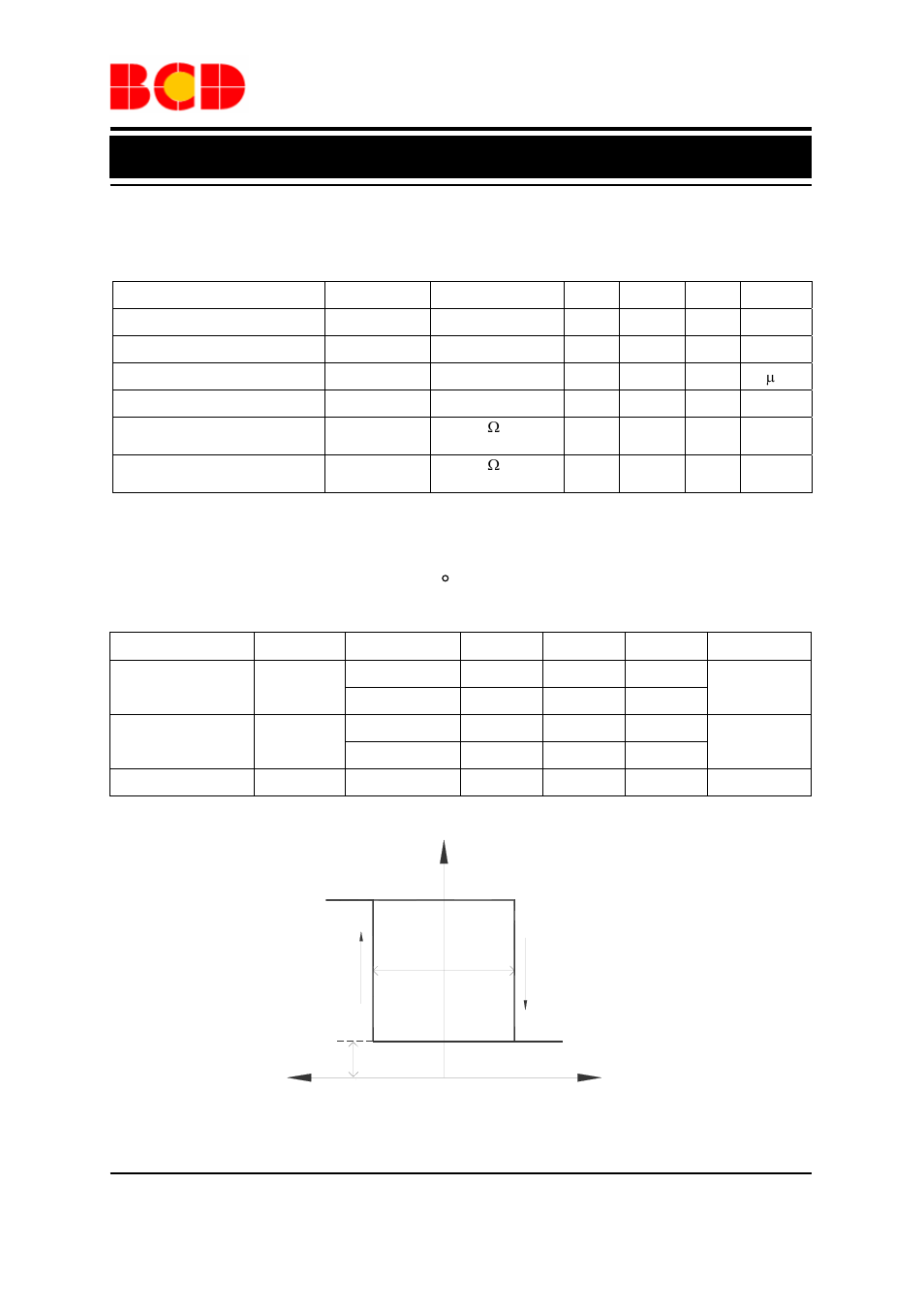 Data sheet, Electrical characteristics, Magnetic characteristics (t | 25 ° c), Bipolar hall-effect position sensors ah41, Parameter symbol conditions min typ max unit, Parameter symbol grade min typ max unit | Diodes AH41 User Manual | Page 5 / 10