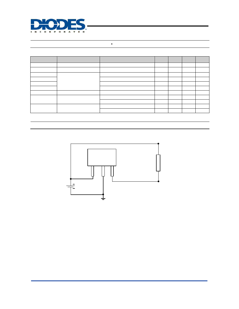 Electrical characteristics, Test circuit | Diodes AH183 User Manual | Page 4 / 10