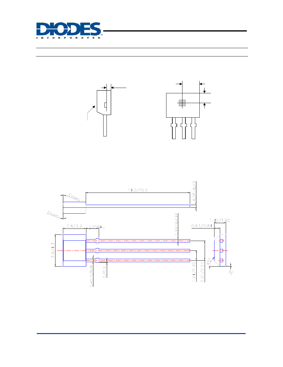 Package information, Low power hall effect switch, Active area depth sensor location | Diodes AH183 User Manual | Page 8 / 10