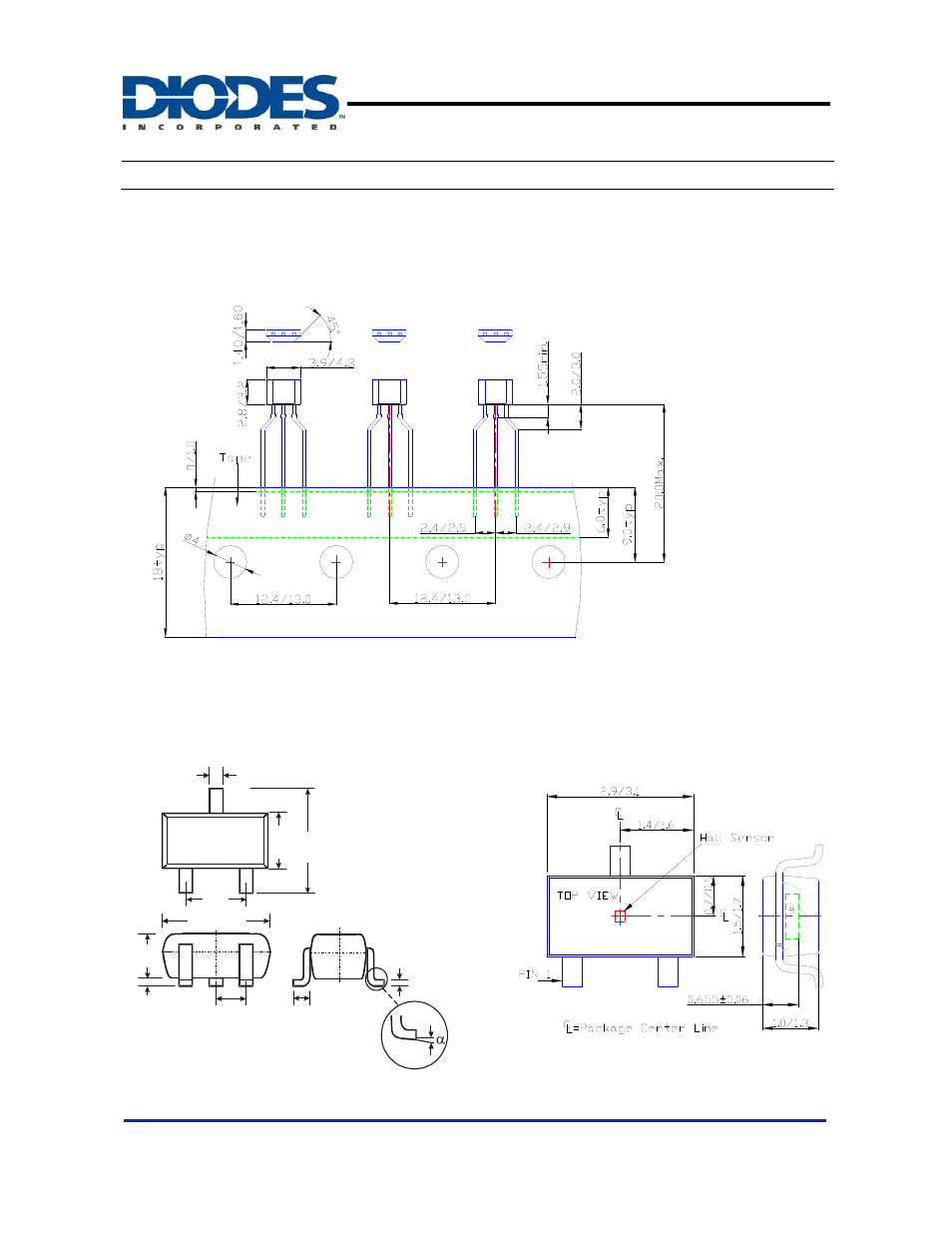 Package information, Low power hall effect switch | Diodes AH183 User Manual | Page 9 / 10