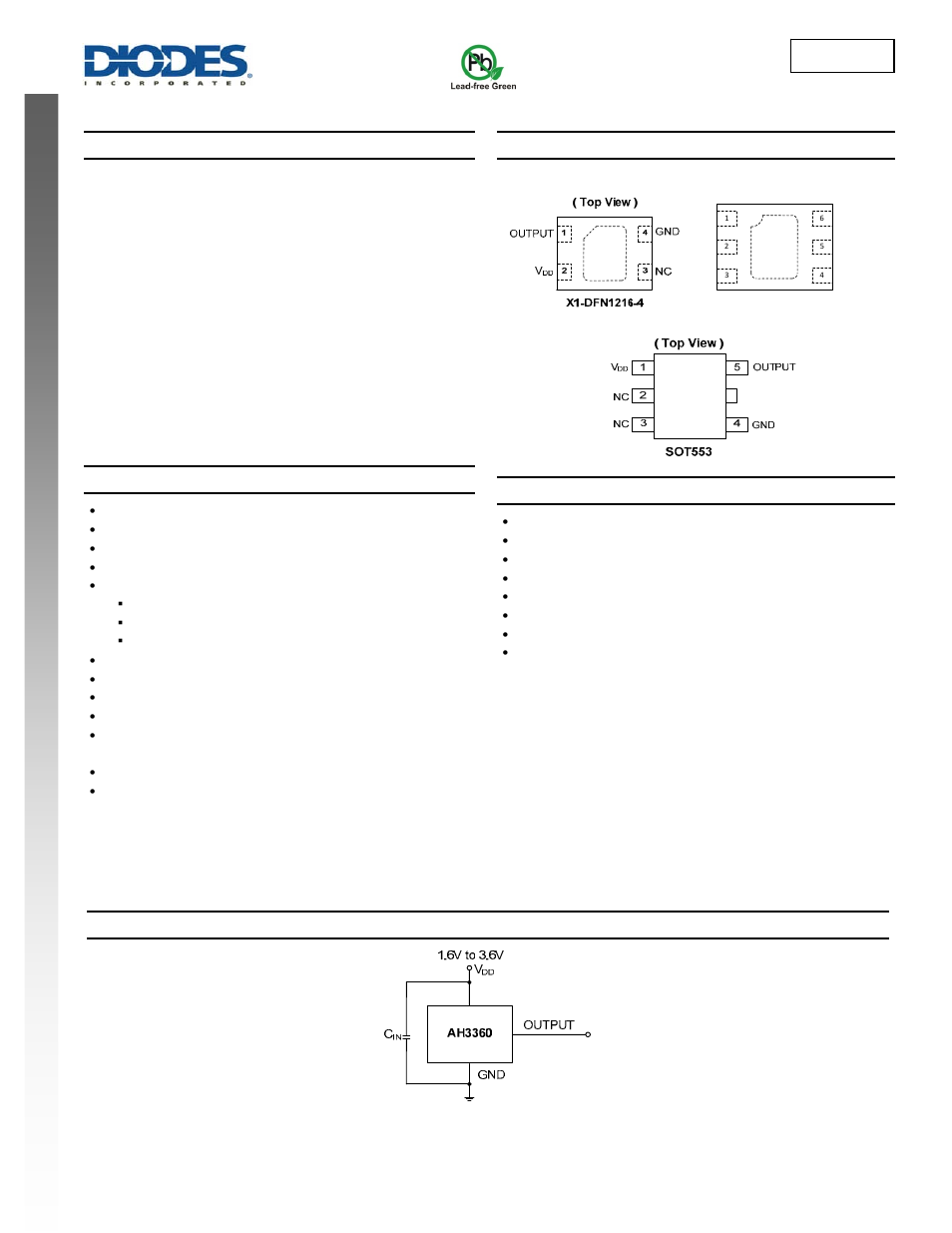 Diodes AH3360 User Manual | 11 pages