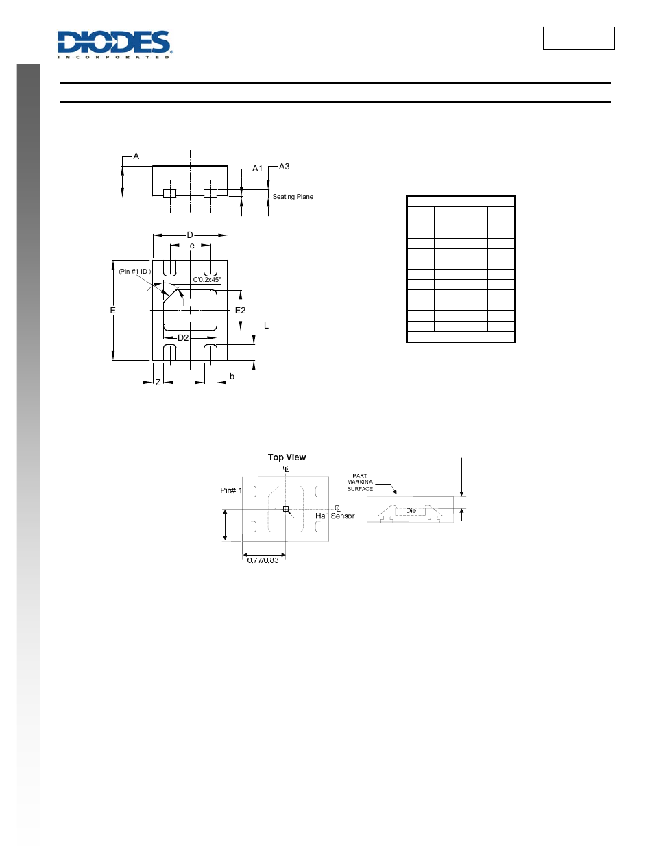 New prod uc t ah3360, Package outline dimensions | Diodes AH3360 User Manual | Page 7 / 11