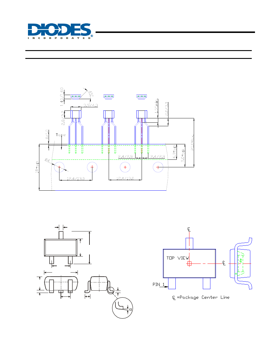 Ah337, Single phase hall effect switch, Package outline dimensions | Diodes AH337 User Manual | Page 8 / 9