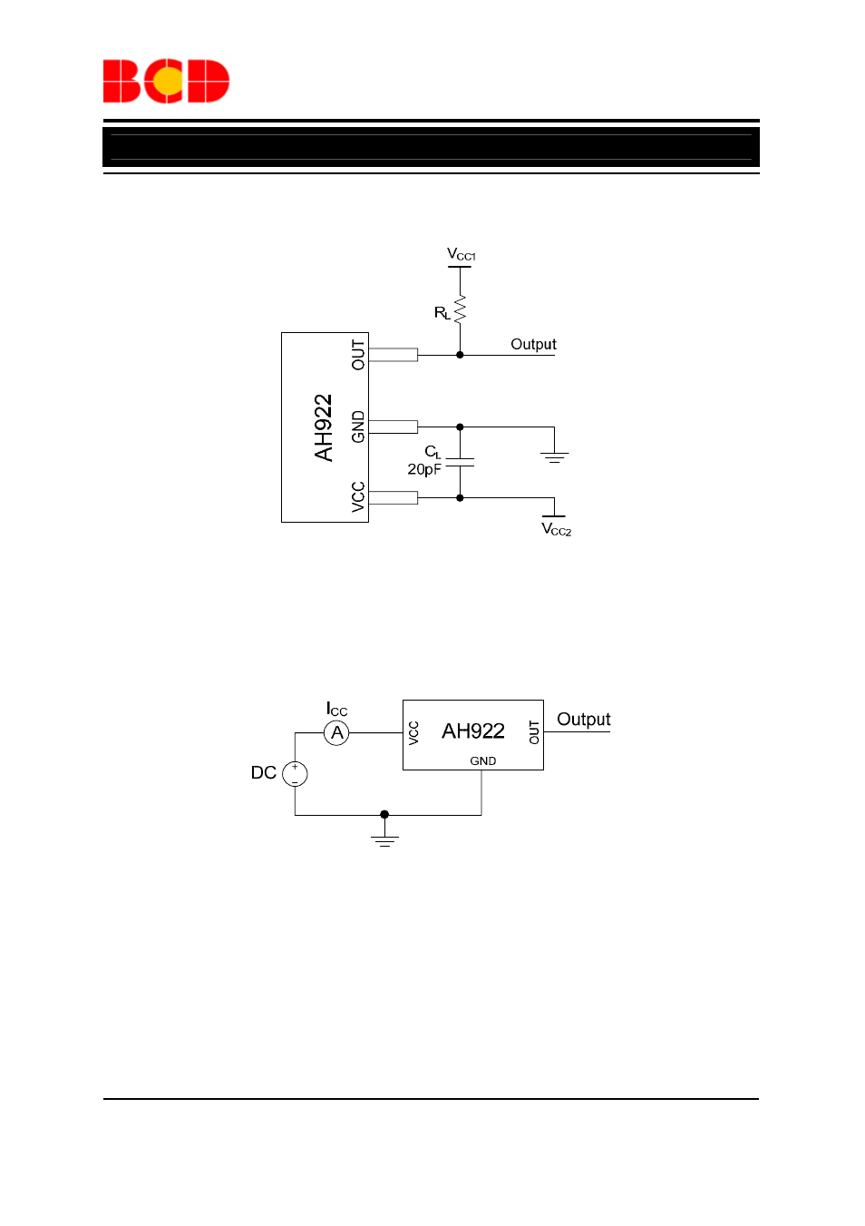 Data sheet, Unipolar hall-effect switch ah922, Test circuit and test conditions | Diodes AH922 User Manual | Page 8 / 15