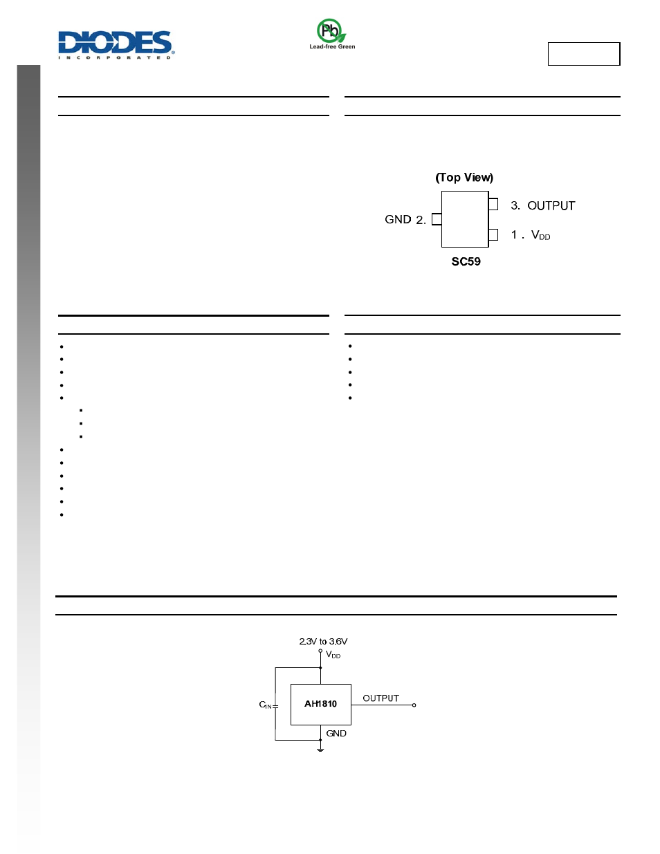 Diodes AH1810 User Manual | 7 pages